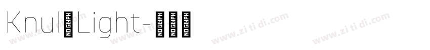 Knul Light字体转换